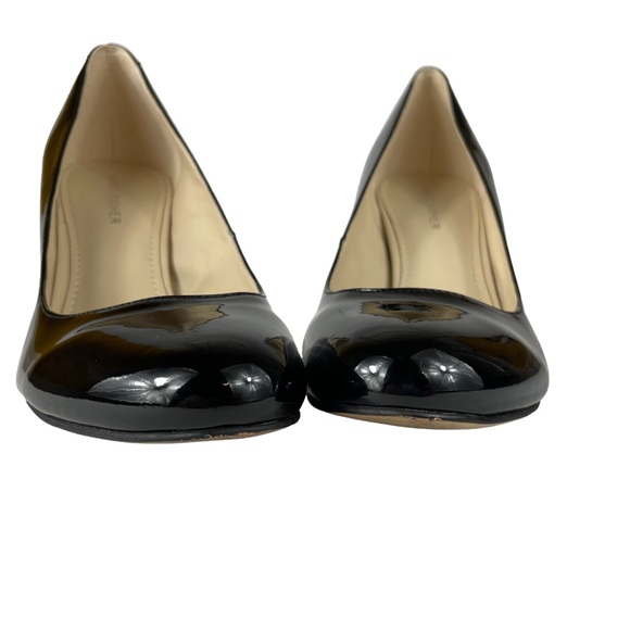 Marc Fisher Vegan Patent Leather High Heels Black Glossy Event Gala Size US 9.5 - Picture 3 of 16